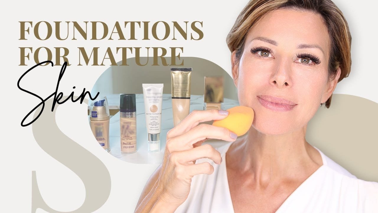Best makeup foundation for women over 50 showing natural flawless coverage on mature skin