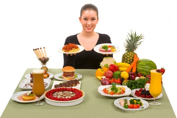 Plate of the most unhealthy foods including fried and processed items
