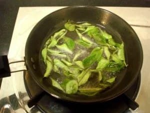 Curry leaves used as a natural remedy to prevent premature grey hair
