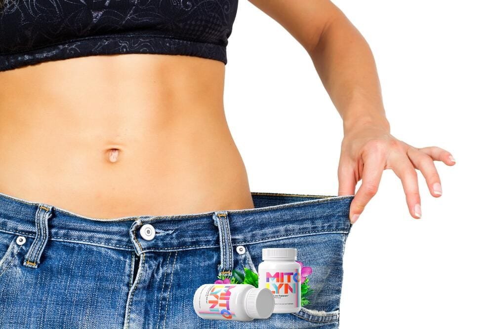 Mitolyn review weight loss results woman wearing oversized jeans