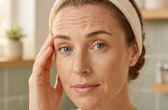 Woman with smooth forehead skin illustrating how to get rid of forehead wrinkles