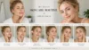 Woman with clear, healthy skin following a daily skincare routine