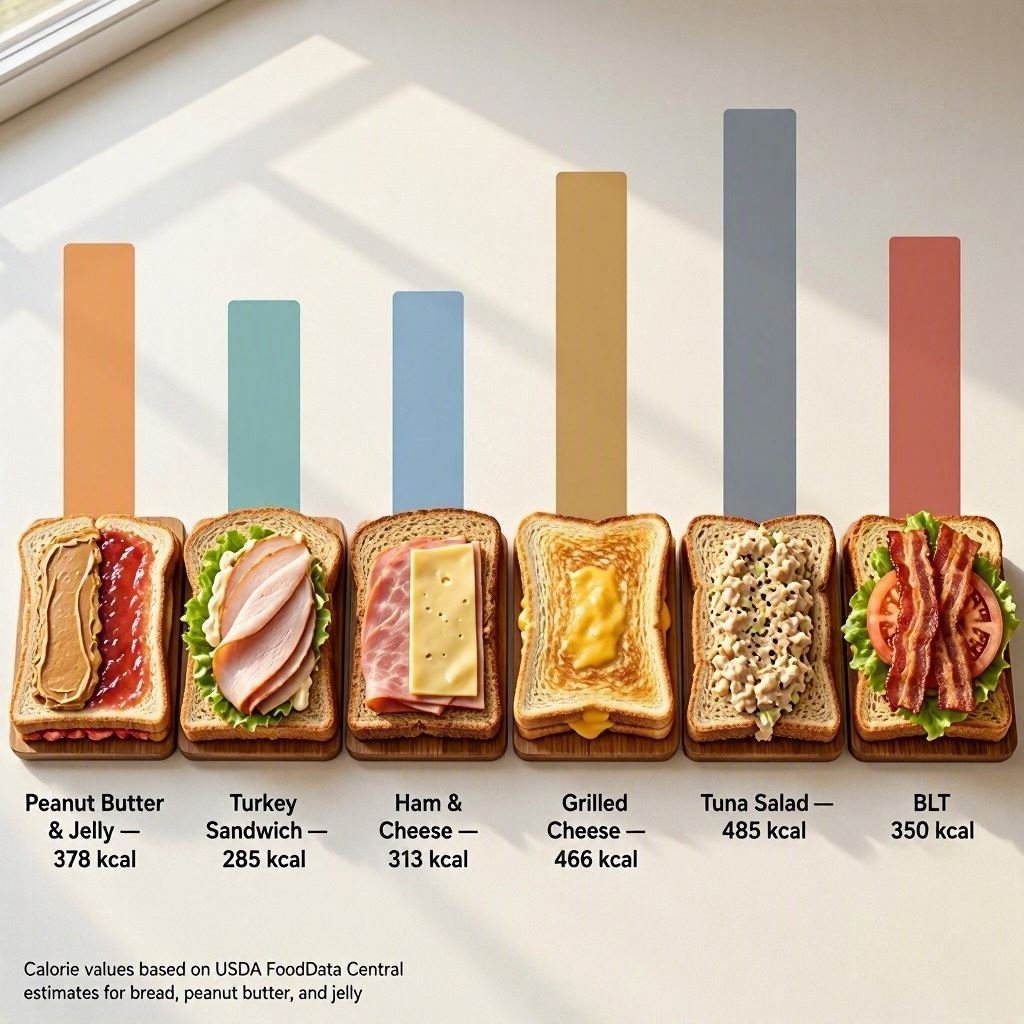 peanut butter jelly sandwich next to other sandwiches